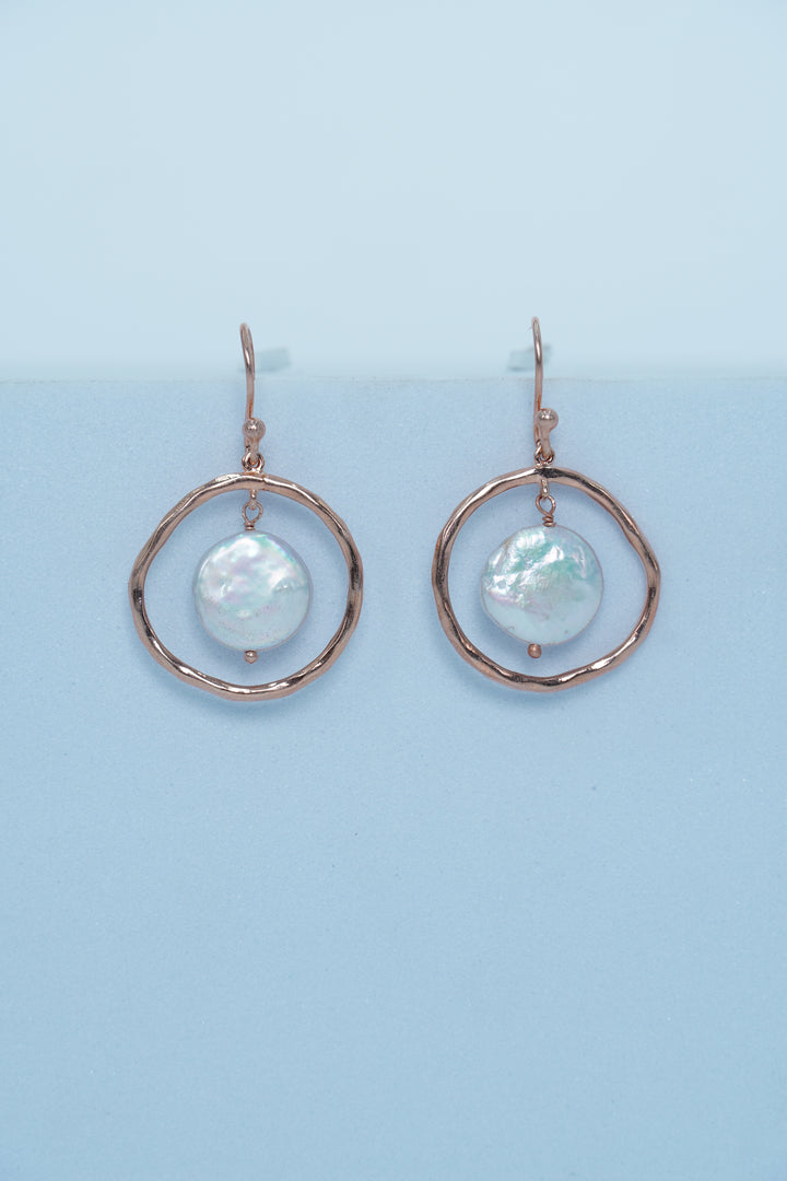 925 ROSE GOLD PLATED DROP EARRINGS