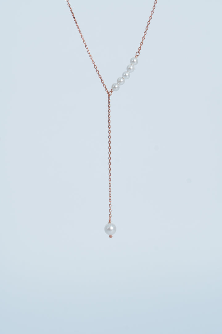 925 ROSE GOLD PLATED  PEARL CHAIN