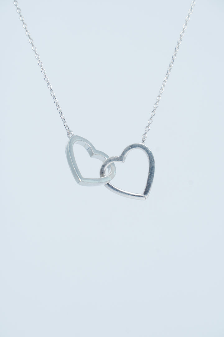 925 SILVER CHAIN WITH TWO HEARTS