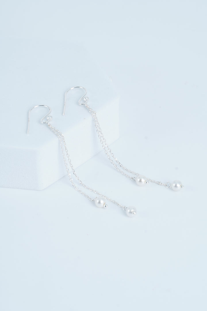 925 SILVER  DANGLING FRESH WATER PEARL EARRINGS