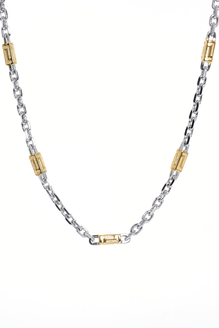 925 SILVER TWO TONE NECKLACE LINK CHAIN