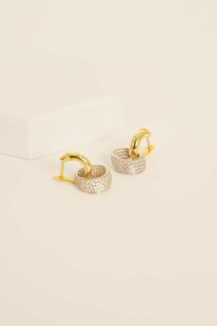 925 TWO TONE BAHAMAS EARRINGS