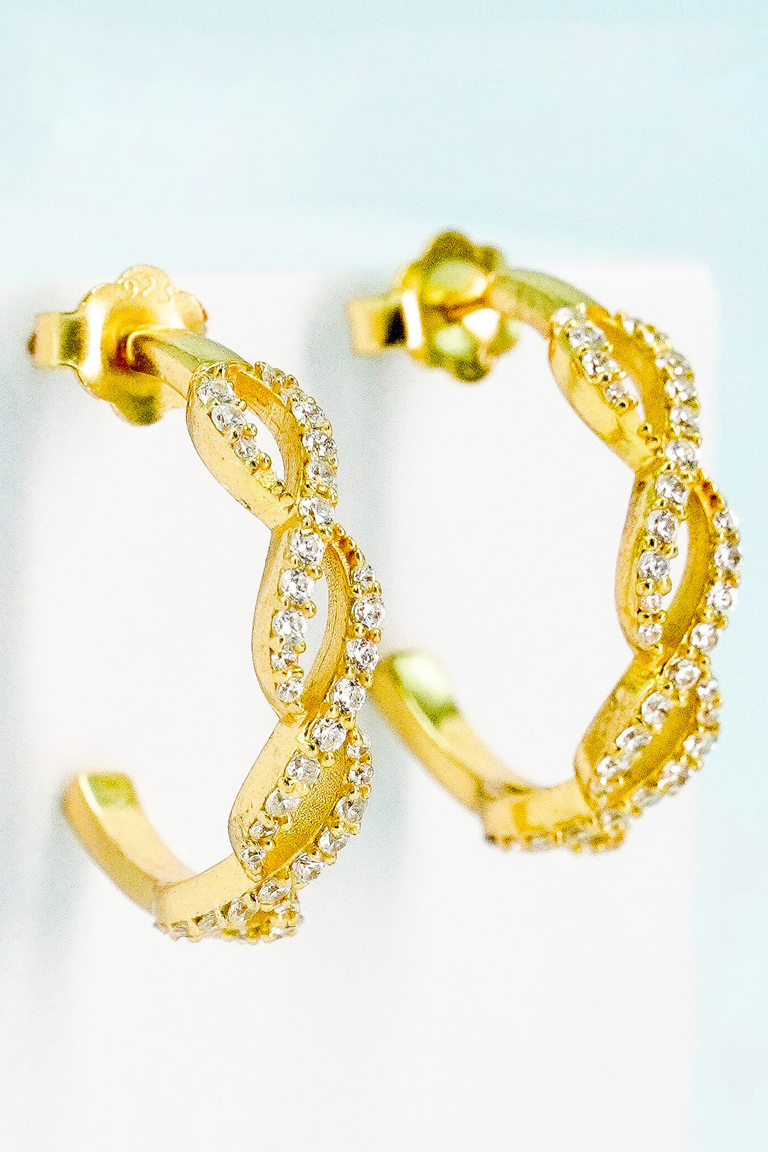 925 GOLD PLATED CLASSIC HOOP EARRINGS