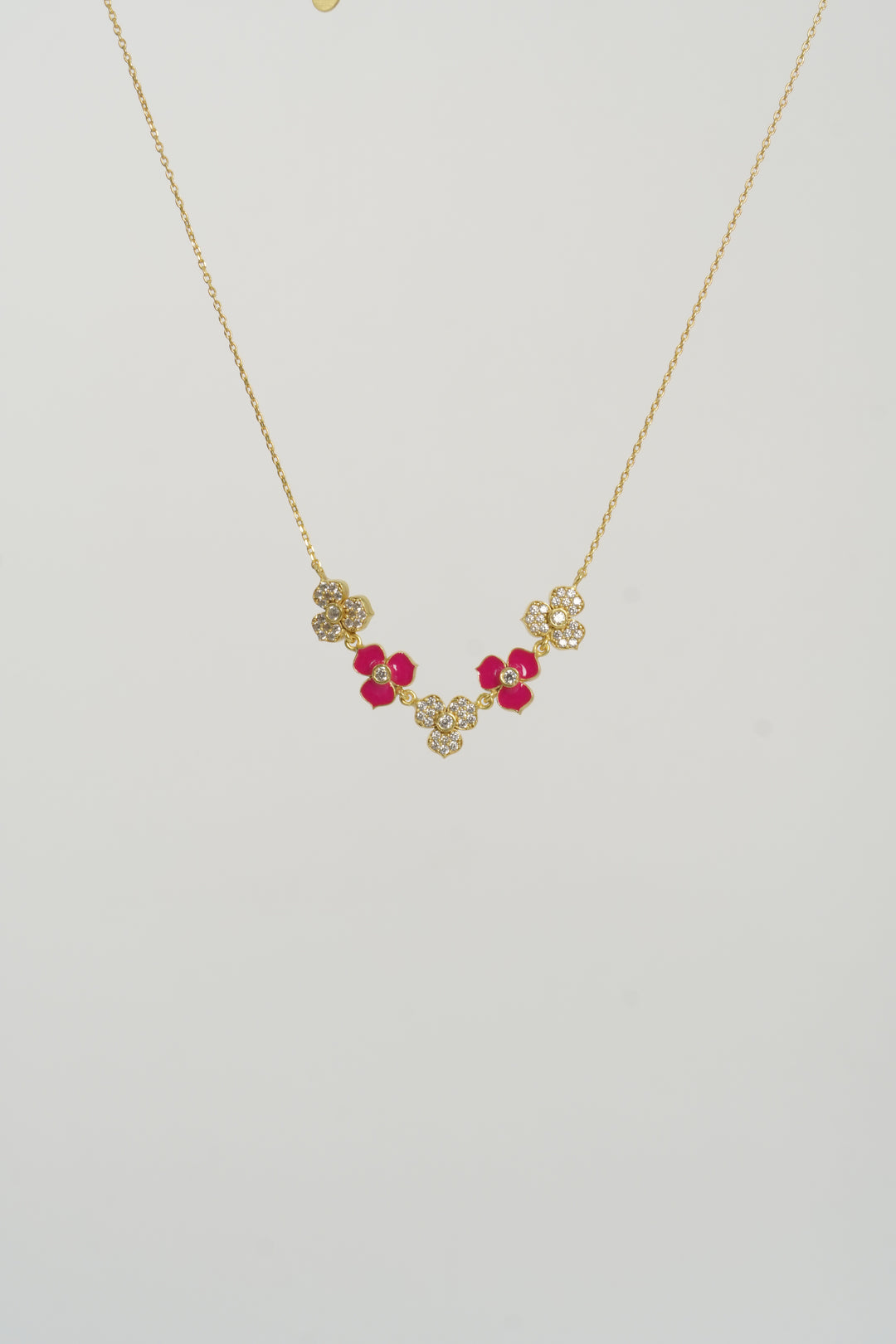 925 GOLD PLATED FLOWER CHAIN