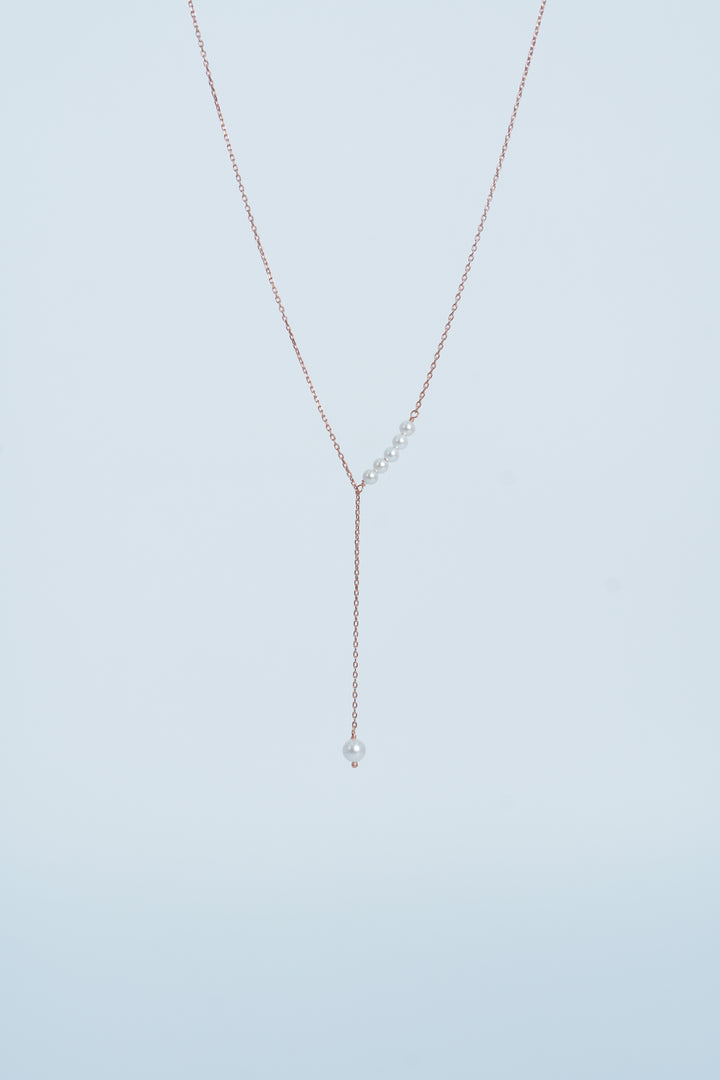 925 ROSE GOLD PLATED  PEARL CHAIN