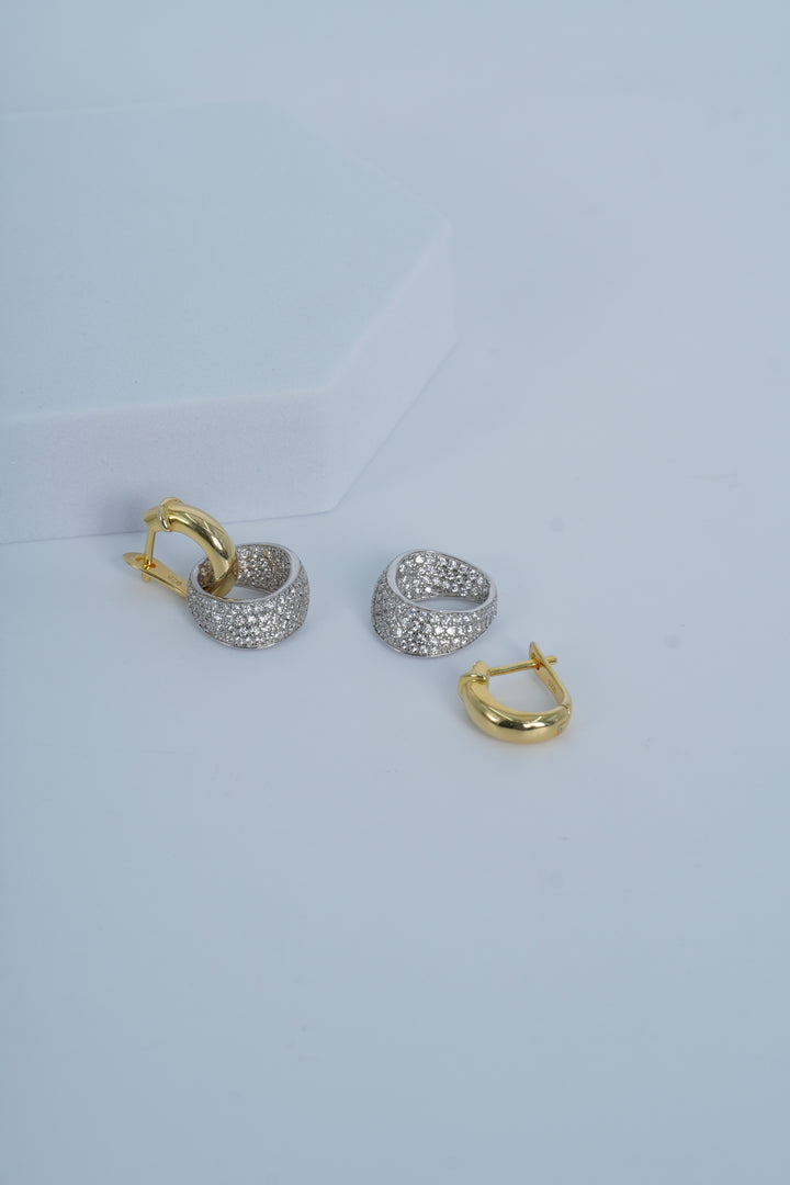 925 TWO TONE BAHAMAS EARRINGS