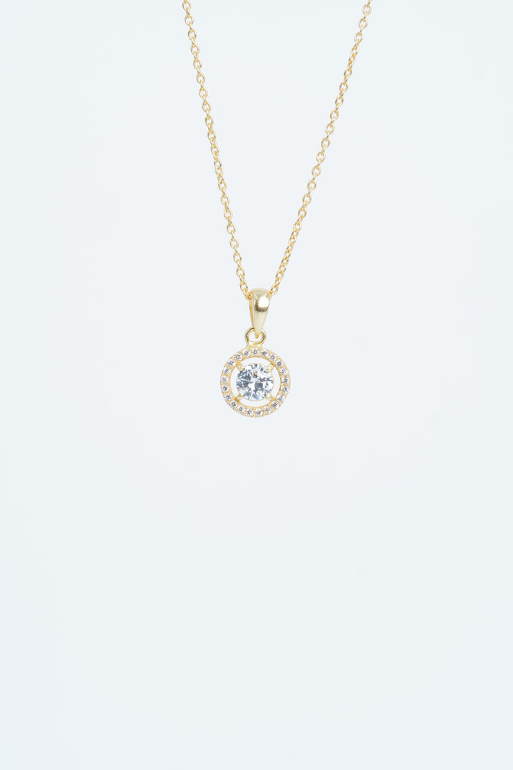 GOLD PLATED CHAIN WITH CZ PENDENT