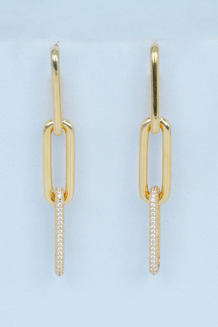 GOLD PLATED DANGLE EARRINGS