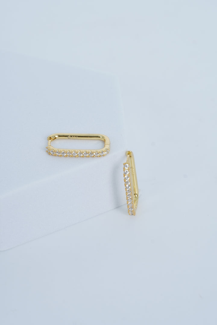 GOLD PLATED HUGGIE HOOP EARRINGS