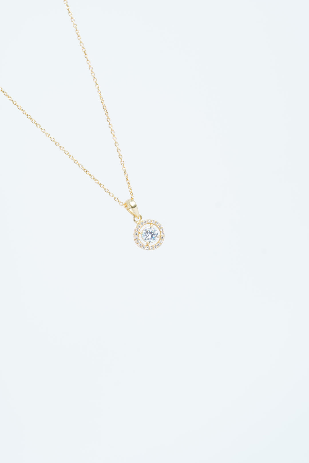 GOLD PLATED CHAIN WITH CZ PENDENT