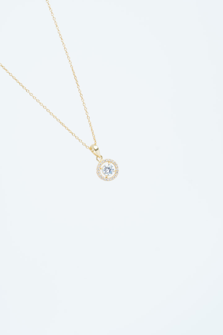 GOLD PLATED CHAIN WITH CZ PENDENT