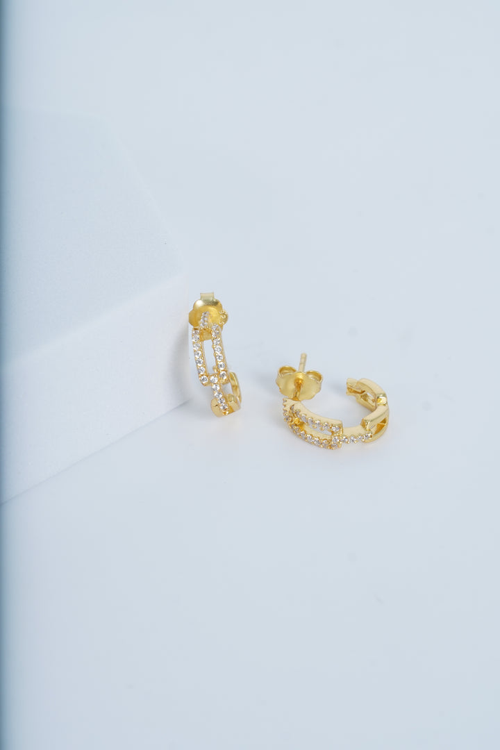 GOLD PLATED CLASSIC HOOP EARRINGS