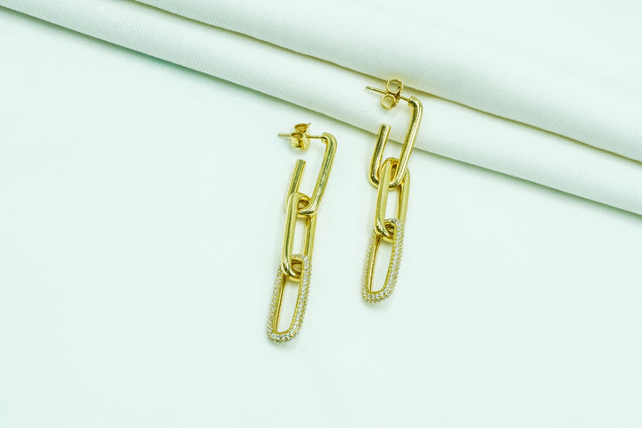 GOLD PLATED DANGLE EARRINGS