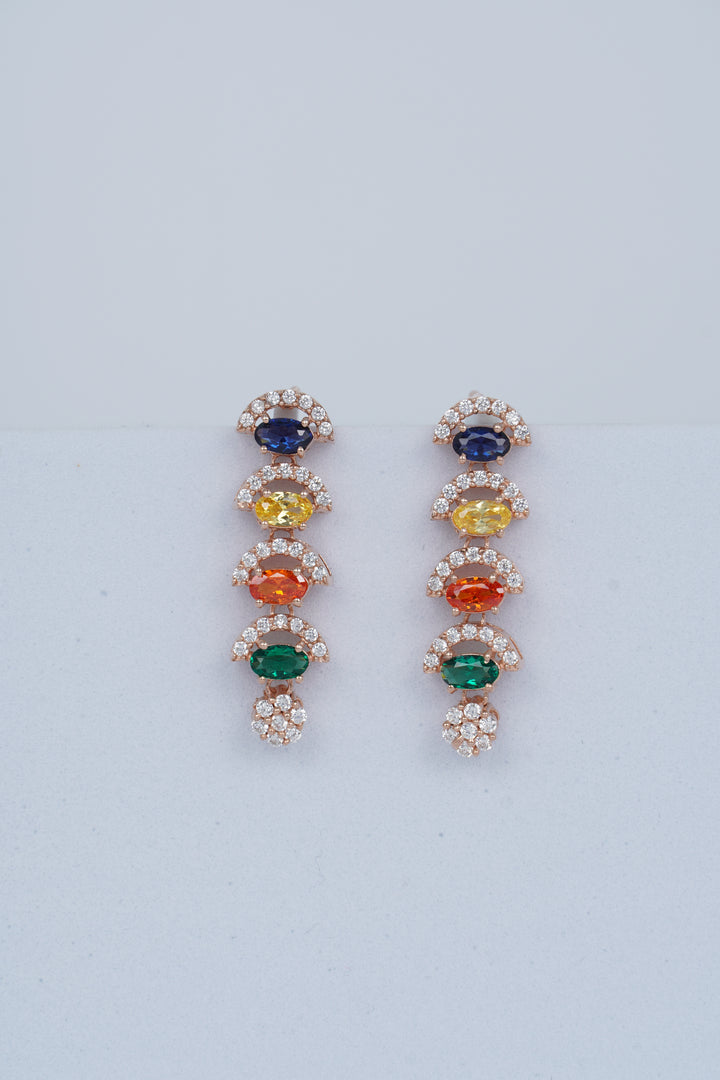 MULTI COLOR GOLD PLATED STUD