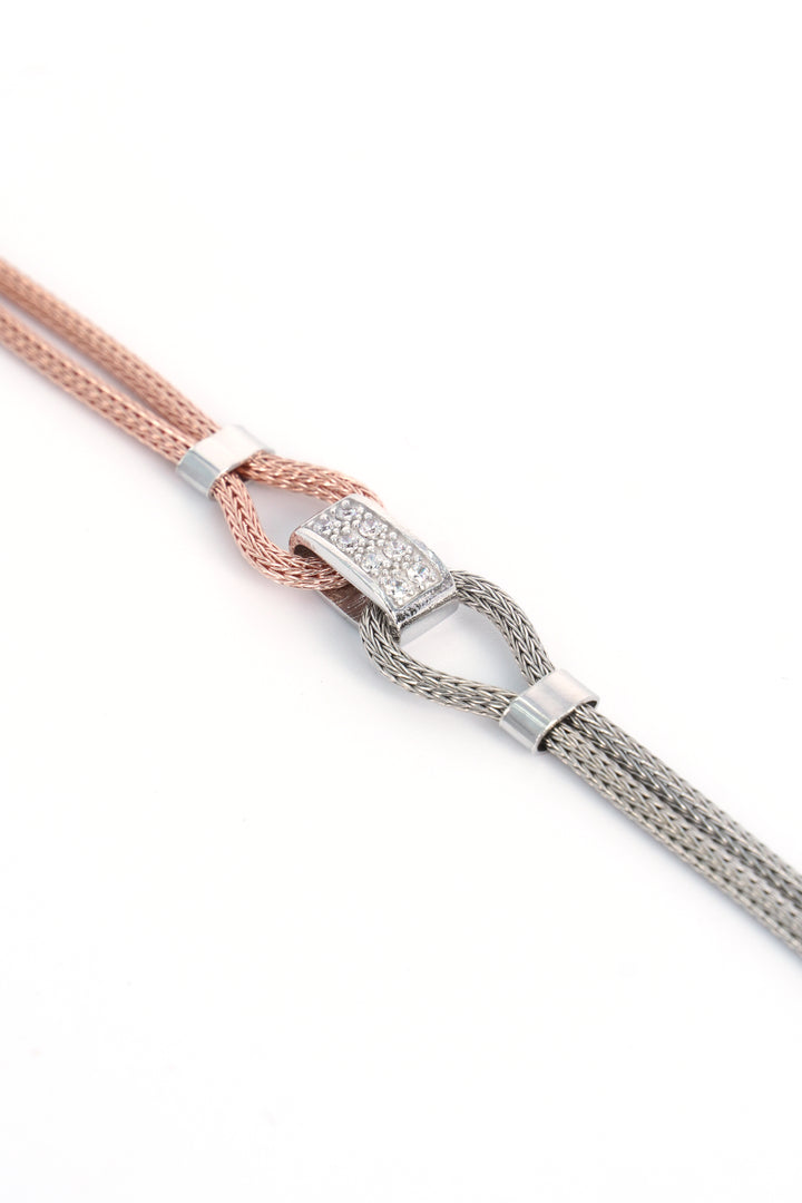 ROSE GOLD WITH RHODIUM BRACELET